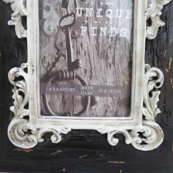NEW 4” x 6” ORNATE SHABBY CHIC EASEL BACK SICURA FRAME ARTE DE CASA - Picture 4 of 7